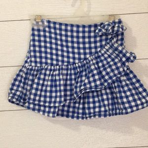 Cat and Jack Blue and White Skirt with Ruffle